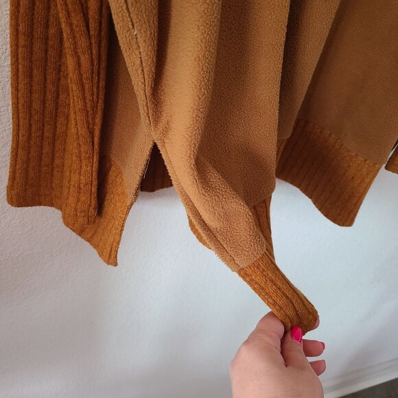 La Miel US Womens M Camel Brown Cowl Neck Sweater With Ribbed Hem & Sleeves - Picture 3 of 10